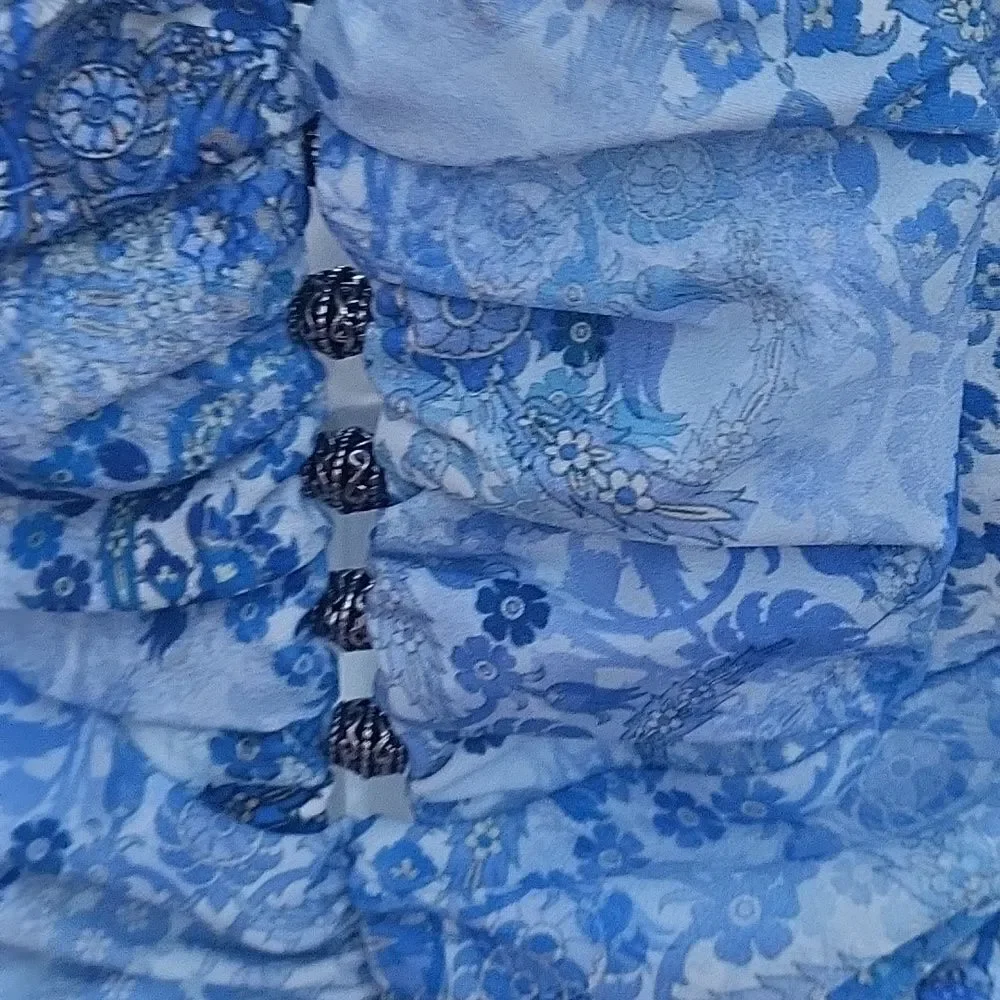 Blue paisley bathing suit